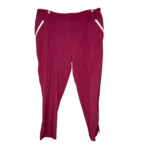 Adidas Women’s Golf Pants Crop Pink Zip Pockets Size‎ 16 - Picture 1 of 12